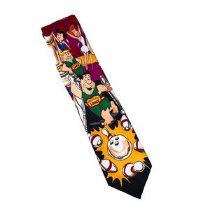 Hanna Barbera Vintage 90s The Flintstones Mens Colorful Tie Water Buffalo Lodge